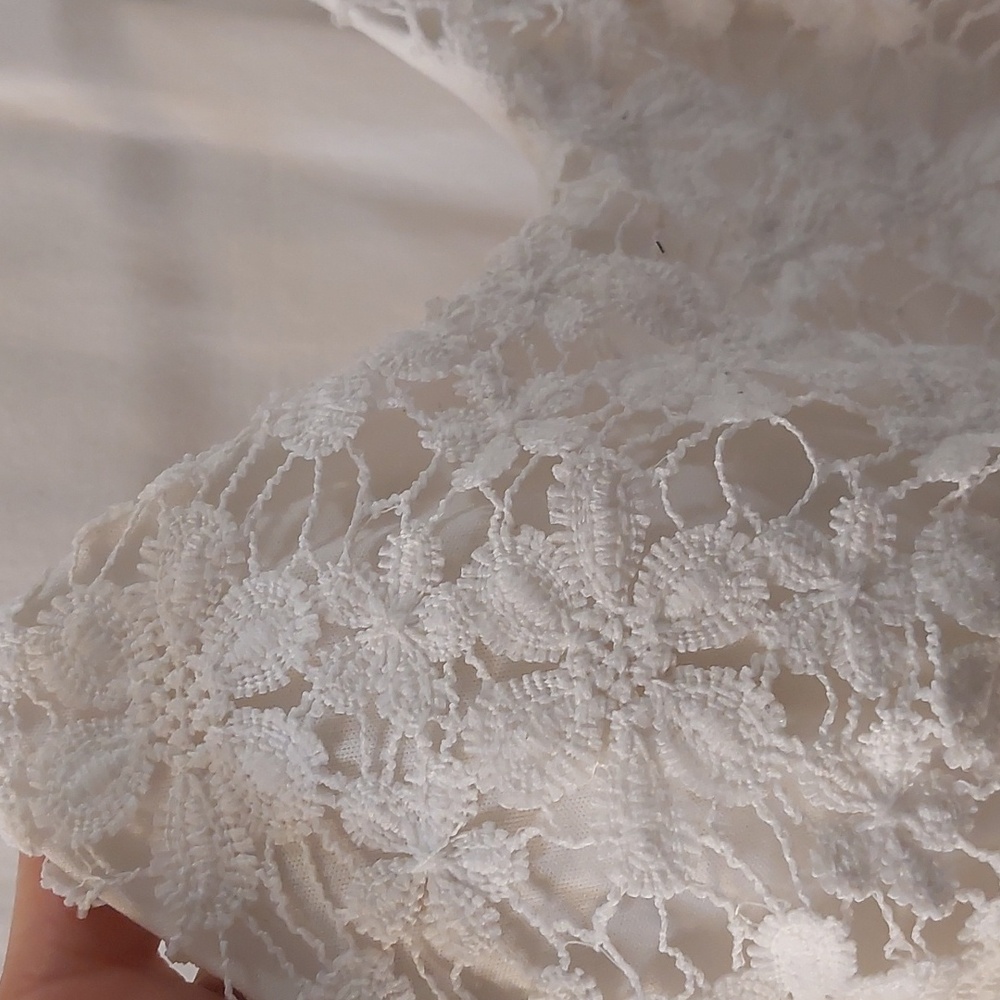 Code Blue Crochet Lined Halter Open Back Maxi Dre… - image 5